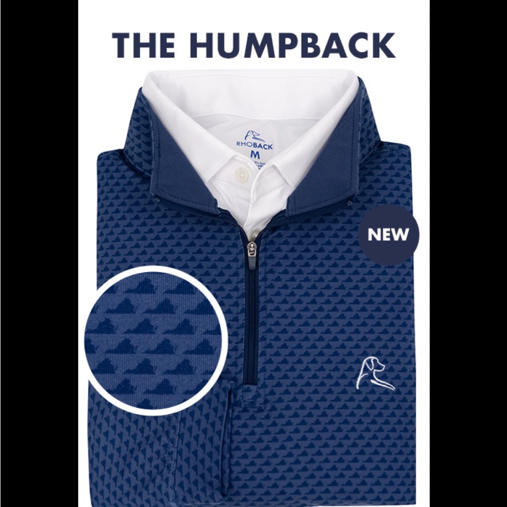 NWT Rhoback Performance Quarter Zip Humpback Navy… - image 1